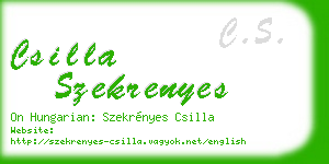 csilla szekrenyes business card